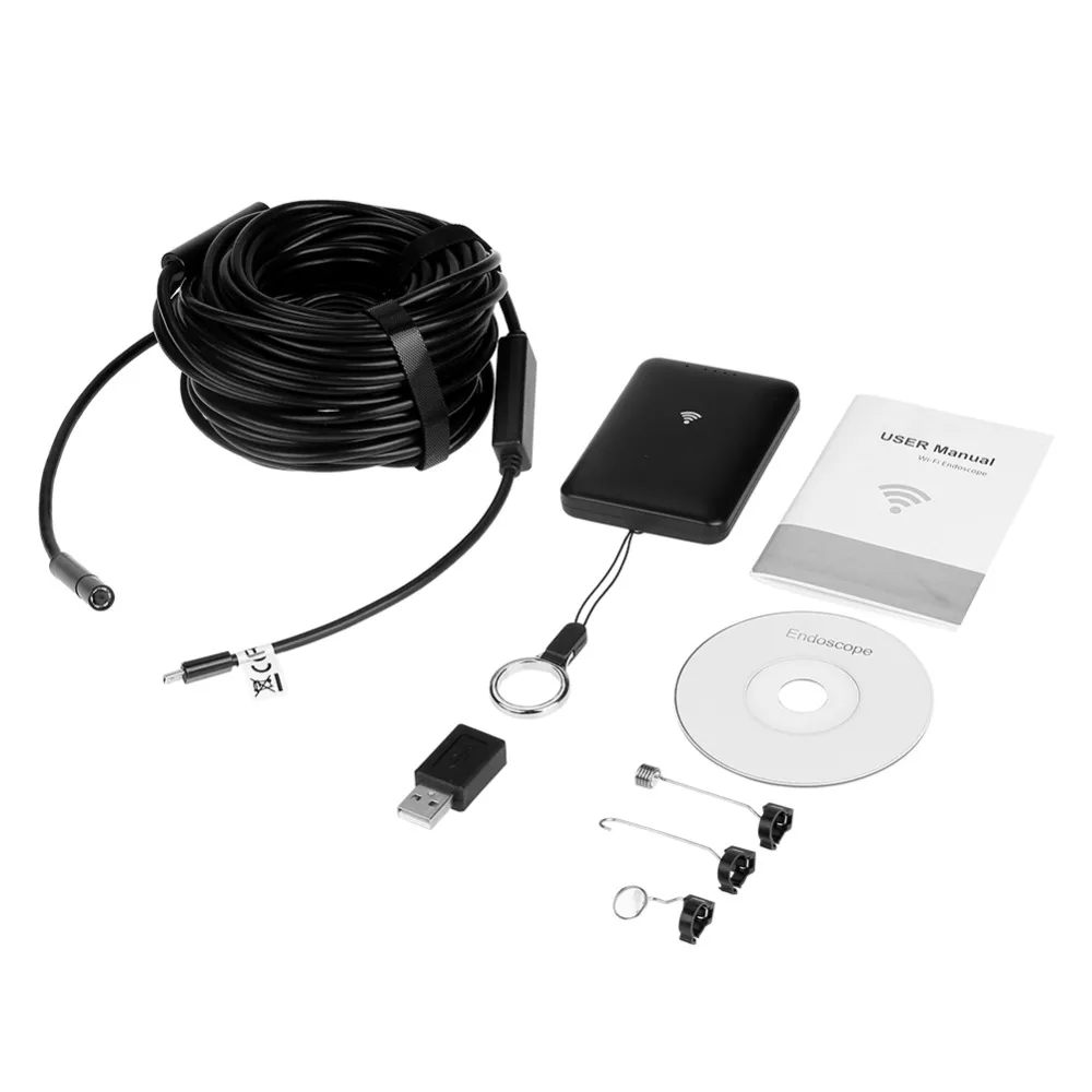 Эндоскоп 15M HD USB WiFi с водонепроницаемой змеиной камерой для смартфонов Android и