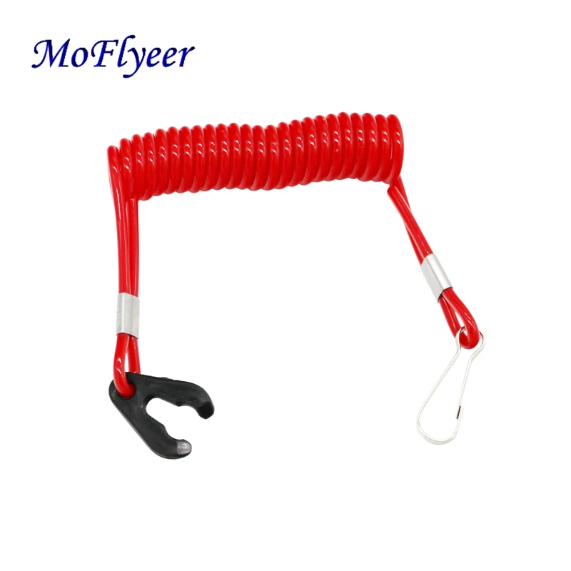 

MoFlyeer Engine Ignition Emergency Kill Stop Switch Key Lanyard Rope Clip Hook For Yamaha