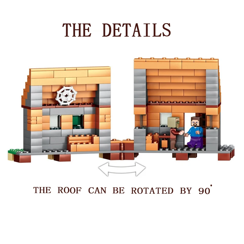 Mailackers-Lepin-Legoing-Minecrafts-18010-The-Village-1106Pcs-My-World-Building-Blocks-Toys-Children-For-Legoing (2)