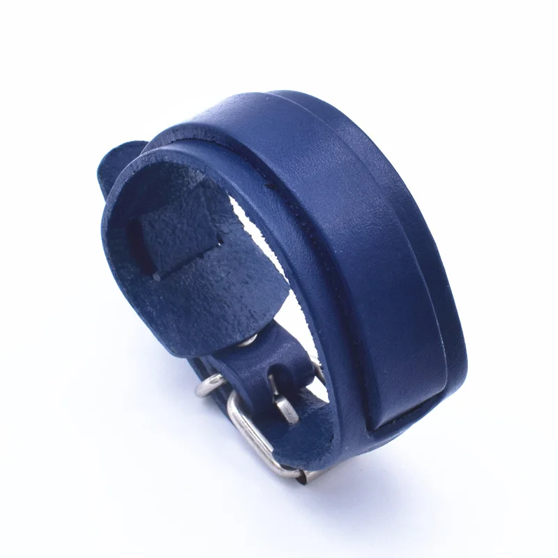 Bracelets en cuir véritable à double couche pour hommes et femmes, longueur réglable, bracelet rond, bijoux punk, mode, offre spéciale, 2019