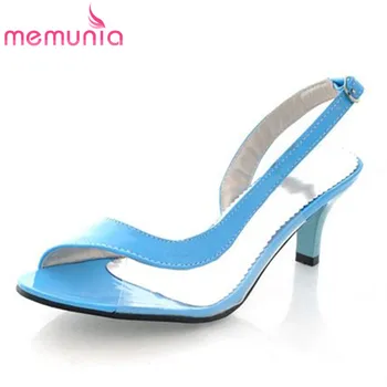 

MEMUNIA Low price size 33-48 women sandals peep toe buckle summer shoes woman mixed color ladies dress shoes female drop ship