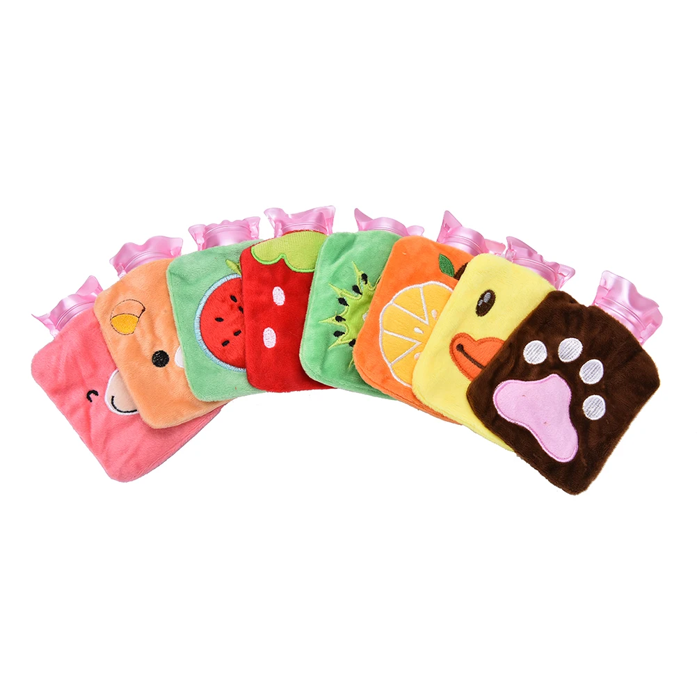 

New 1PC Rubber HOT Water Bottle Bag Hand Feet Warming Cartoon Plush Warm Relaxing Heat Cold Outdoor Home Handbags Necessary