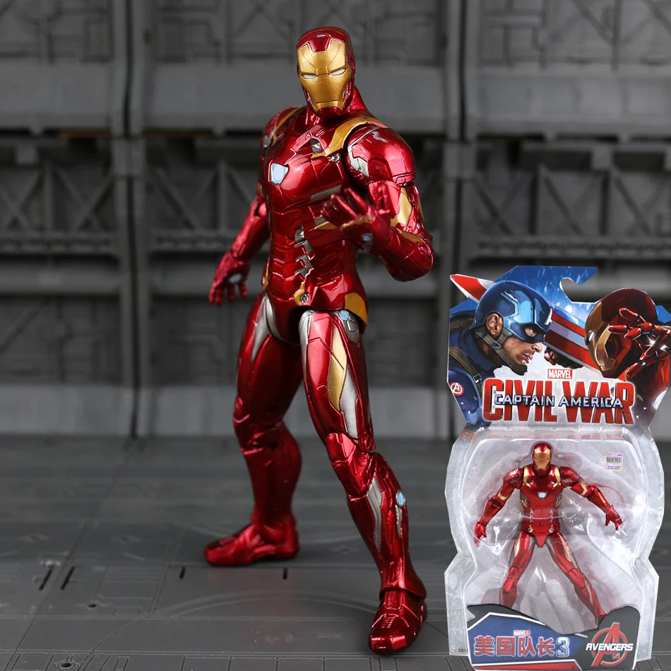 

Marvel Avengers Iron Man Black Panther Hawkeye Captain America Black Widow PVC Action Figure Collectible Model Toys 17cm