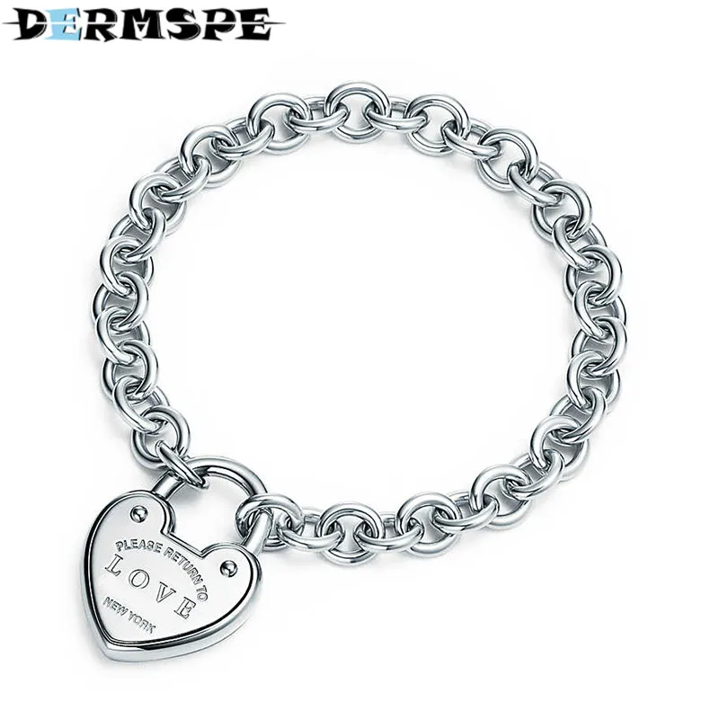 

DERMSPE TIFF 925 Sterling Silver Original Eternal Vitality Chain Bracelet For Women Authentic Fine Jewelry Free Shipping