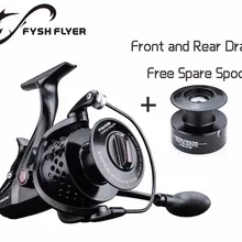 FyshFlyer TB18 спиннинговая Рыболовная катушка для карпа, 11 подшипников, карбоновые передние и задние драги, главный вал из нержавеющей стали, металлическая катушка