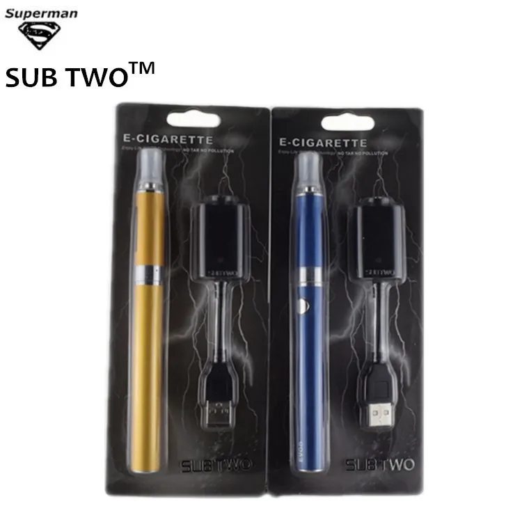 

SUB TWO new E Cigarette Evod mt3 vaporizer pen evod 650-1100mah battery with mt3 clearomizer electronic cigarette in blister kit