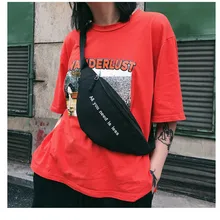 LXFZQ Новая мода Женская поясная сумка с буквенным принтом для мужчин Harajuku стиль поясная сумка для телефона Холщовая Сумка с принтом бум heuptas pochete