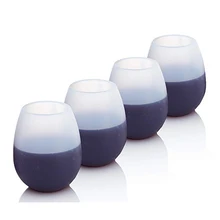 2 шт., силиконовый бокал для вина, для улицы, чашка для питьевой воды, пива, виски, несокрушимый бокал для вина, 12 унций, бесстемное небьющееся стекло