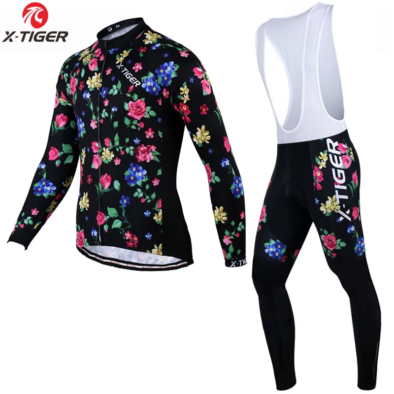 

X-Tiger 2017 Cycling Jersey Set Keep Warm Long Sleeve Ropa Ciclismo Invierno Bicycle Wear Winter Thermal Fleece Bike Clothing