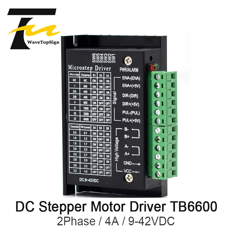 WaveTopSign 42 57 86 TB6600 Wood Router Machine Stepper Motor Driver 32 Segments Upgraded Version 4.0A 9-42VDC Milling Kits |