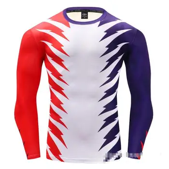 

3DPrinting speed sells fitness spiderman long sleeve tight men's sports T-shirt quick-drying clothes.