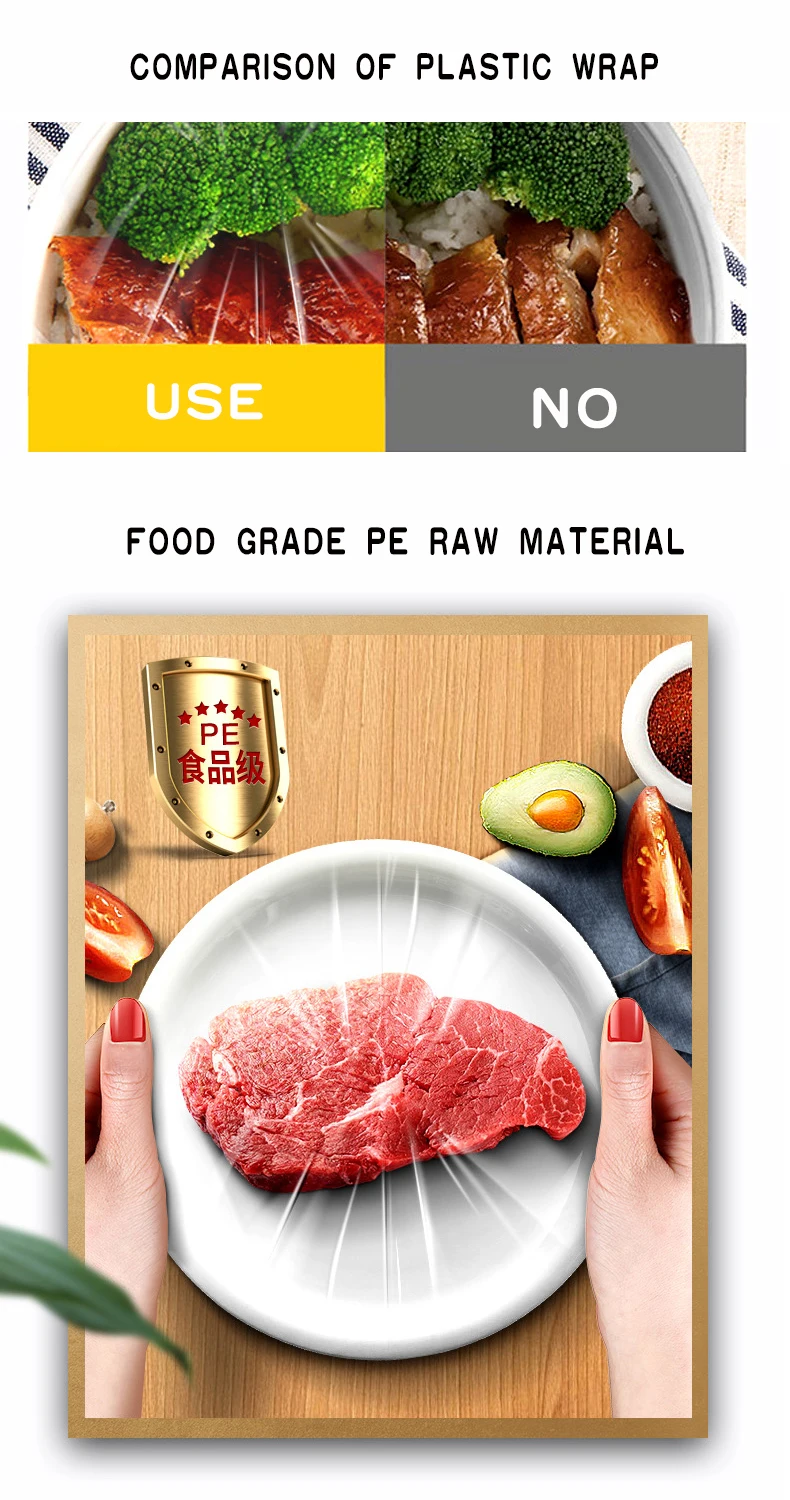 1 Pe,Fresh keeping filmplastic wrap,fruit,Fresh,vegetables,food,Stretch film,kitchen,High viscosity,Freezicial,Hotel,Slimming,Beauty,Packed fast food,dustproof,protection (2)