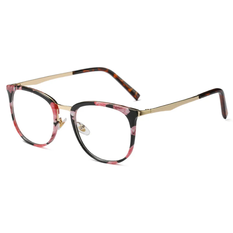 YDO New Optical Glasses Frame Women Round Glasses Frames Female Prescription Vintage Acetate Ultralight Clear Reading Glasses - Цвет оправы: C01 Flora Frame