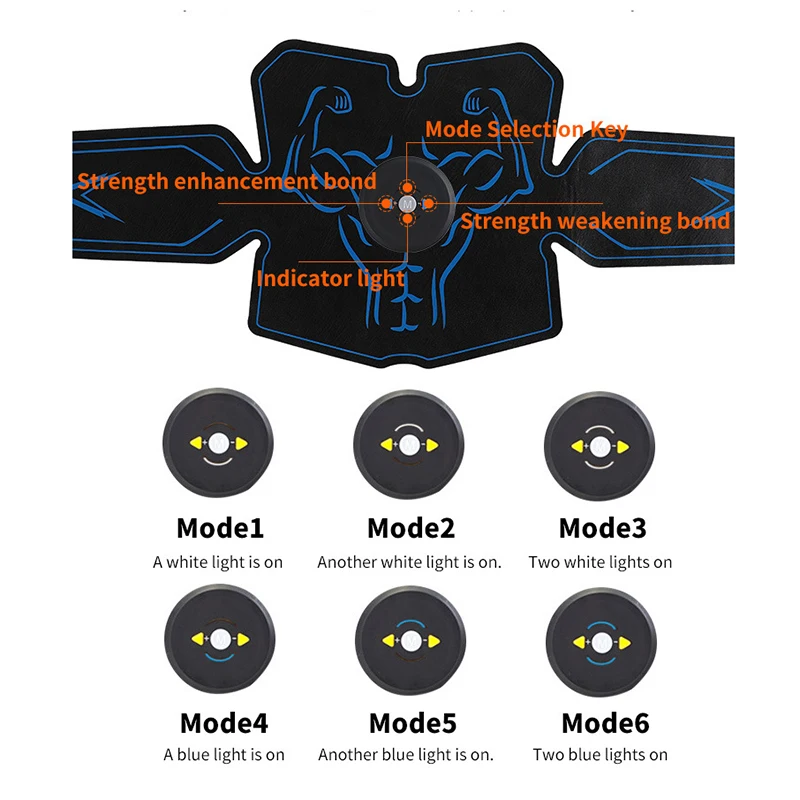Умный электрический беспроводной тренажер брюшной мышцы электромышечная стимуляция фитнес тренировка потеря веса, похудения ABS симулятор массажер унисекс