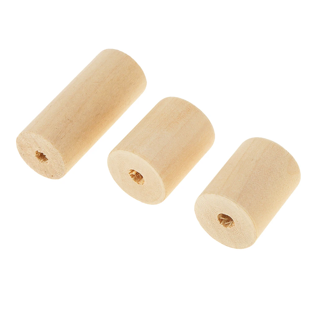 20 Pieces  Montessori Teaching Aids Material Wooden Beads Cylinder Unfinished Tube Bead DIY Crafts Toy 