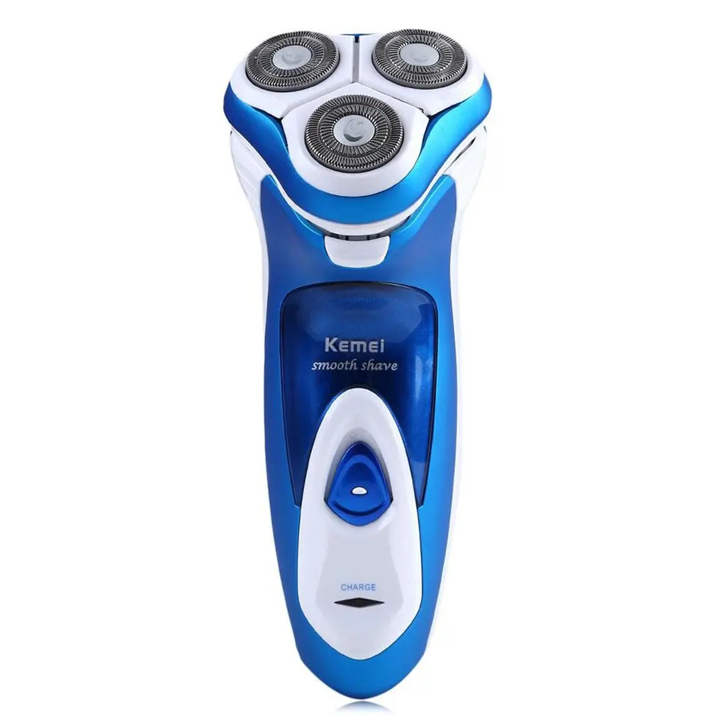 

Kemei Rechargeable Electric Shaver Triple Blade Washable Razor Men 3D Floating Shave Beard Trimmer Barber Machine