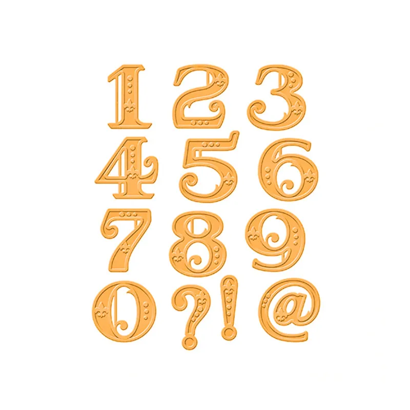

Naifumodo 13 Pcs/lot Metal Cutting Dies Scrapbooking for Card Making DIY Embossing Cuts New Craft Arabic Numerals Digital 2019
