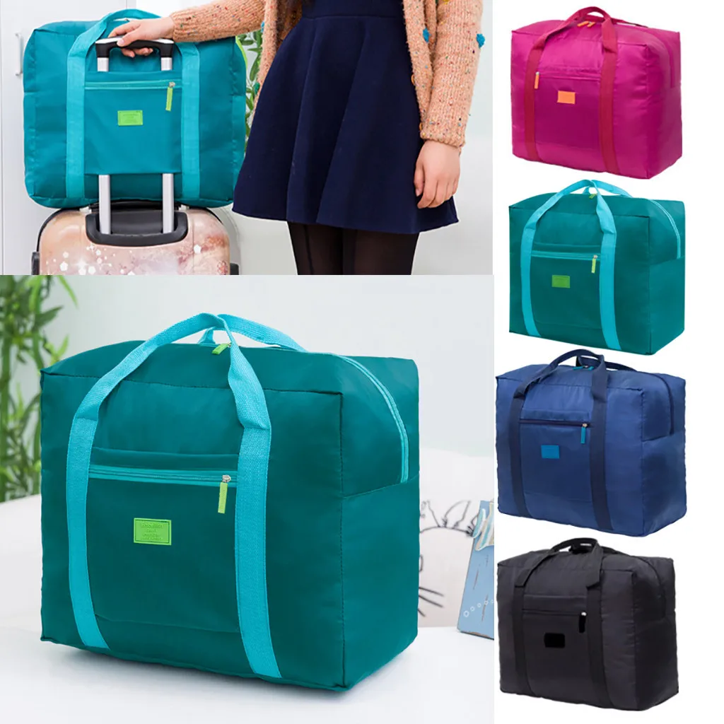 

Packable Travel Duffel Bag Waterproof Nylon Foldable Carry-on Package Versatile rganizer Portable Travel Kit Pouch 19jun12