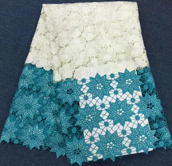 

Hot sale 5yard latest african laces with stone 2018 african cord lace fabric high quality nigerian lace fabrics for dress PL-E49