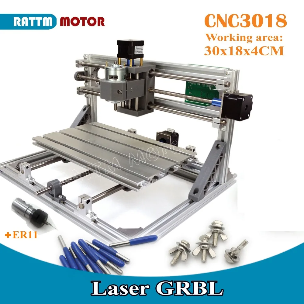 CNC 3018 GRBL управление Diy станок с ЧПУ 30x18x4,5 см, 3 оси Pcb ПВХ фрезерный станок древесины маршрутизатор лазерная гравировка v2.5