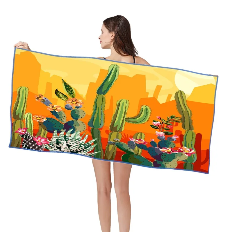 SERIES 5 160*80cm 3D HD Printed Beach Swimming Towel Quik Dry Microfiber Fabric Sand Free Multifuntion Beach Towels