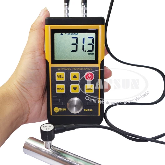 

1mm-100mm Digital Ultrasonic Wall Tube Thickness Thick Gauge Tester Meter Probe For Metal Steel Iron Alloy Copper Glass TM130