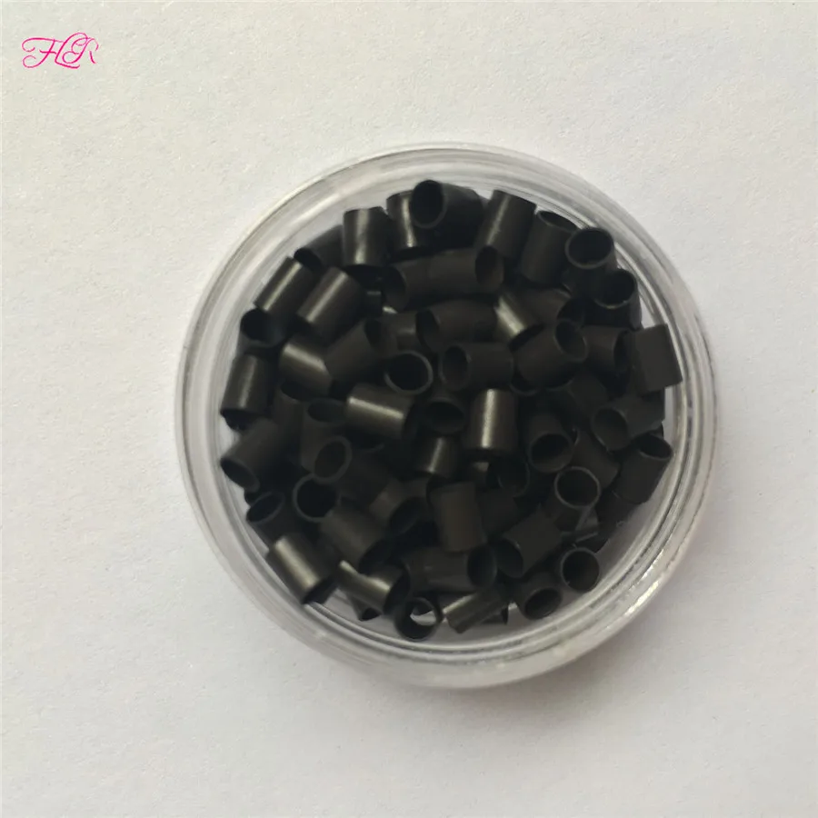쉽게 잠글 수 있는 마이크로 헤어 링 3.2*2.8x3.8mm 유로 락 구리 튜브 마이크로 링 링크 비즈 1000개 스틱 팁 헤어 익스텐션용