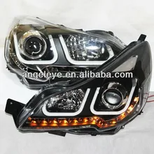 2010-2013 год для Subaru Outback светодиодный U Стиль фары «ангельские глаза» с биксеноновыми проекционными линзами LD