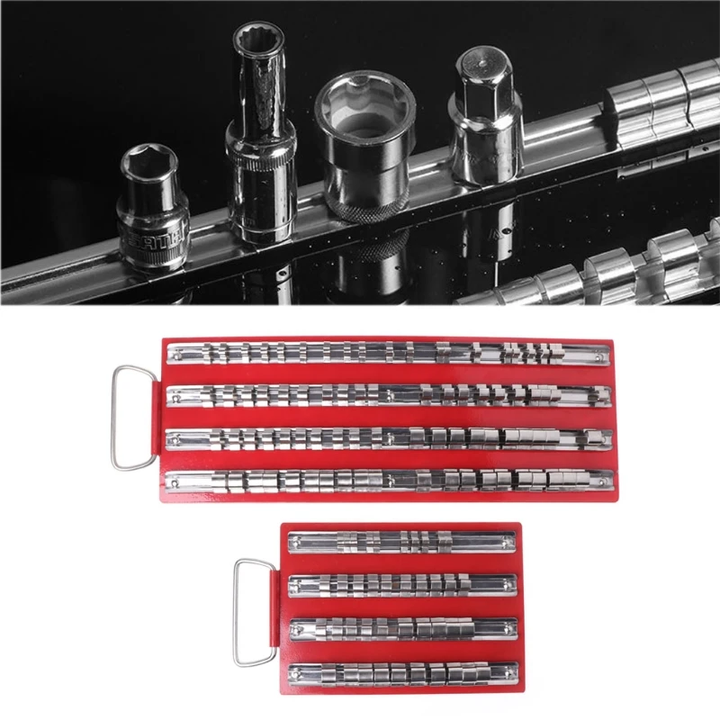 80 шт./40 шт. гнездо лоток Стойки 1/", 3/8", 1/" дюймов Snap Rail набор инструментов Органайзер Прямая поставка поддержка