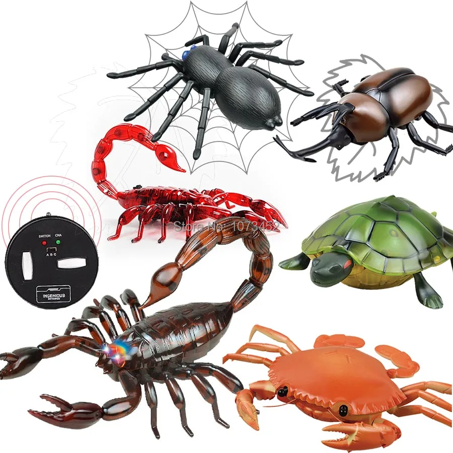 

Infrared simulation funny remote control animals rc scorpion spider nail crab tortoise juguetes que caminan gift toy for boy