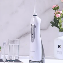 Irrigador oral usb recarregável água flosser portátil dental jato de água 300ml tanque de água à prova dwaterproof água dentes mais limpo