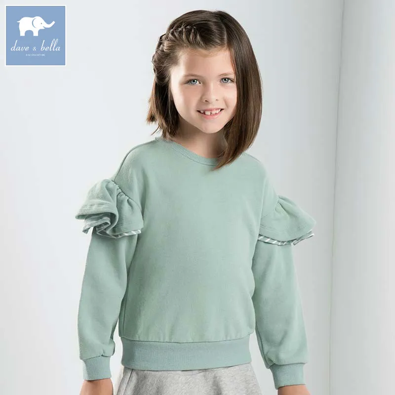 

DBK8106 dave bella kids girl 5Y-13Y t-shirt children boutique long sleeve tops baby lovely clothes kids fashion tees