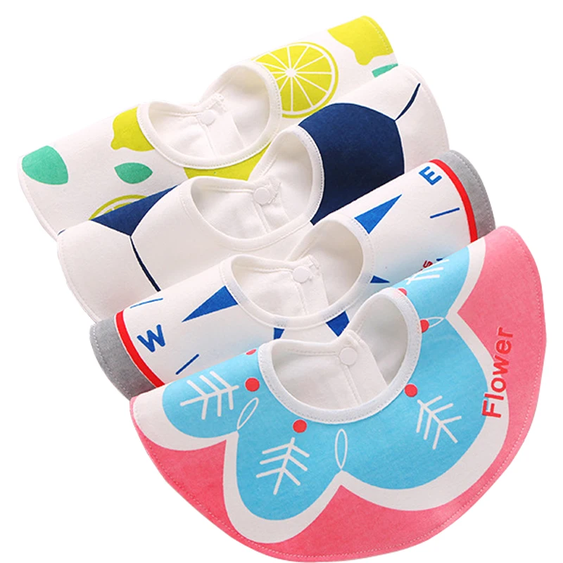 

SeckinDogan Baby Bibs Waterproof Newborn Saliva Scarf Fashion Cartoon Printing Baby Bib Soft Cotton Burp Cloths Accessories