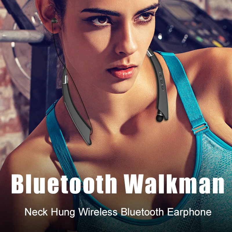 Беспроводные наушники DFOI Bluetooth с шейным ободом спортивные складные