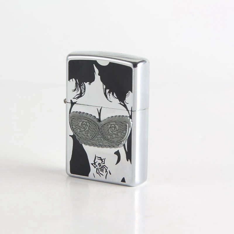 

New Style Can Be Reused Portable Oil Lighter Frosted Black Kerosene Lighters