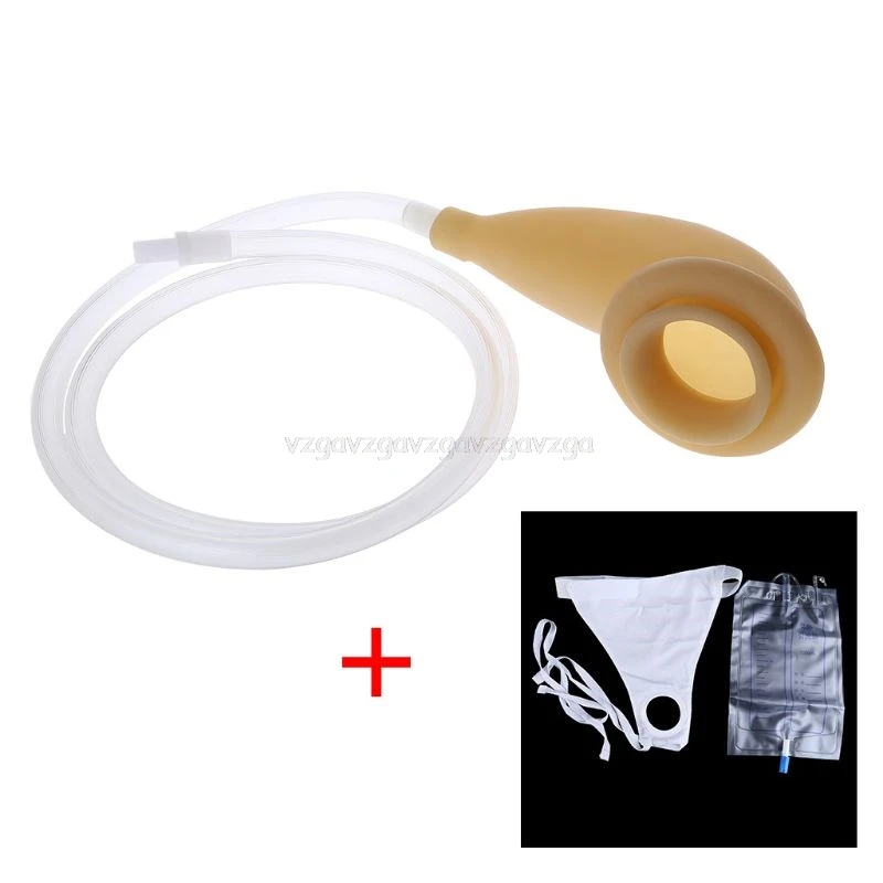 

Urinal Urine Collector For Men Women In Bed Berathable Bottle Bag Medical Health Care Latex Particles Soft Touch Jy05 19