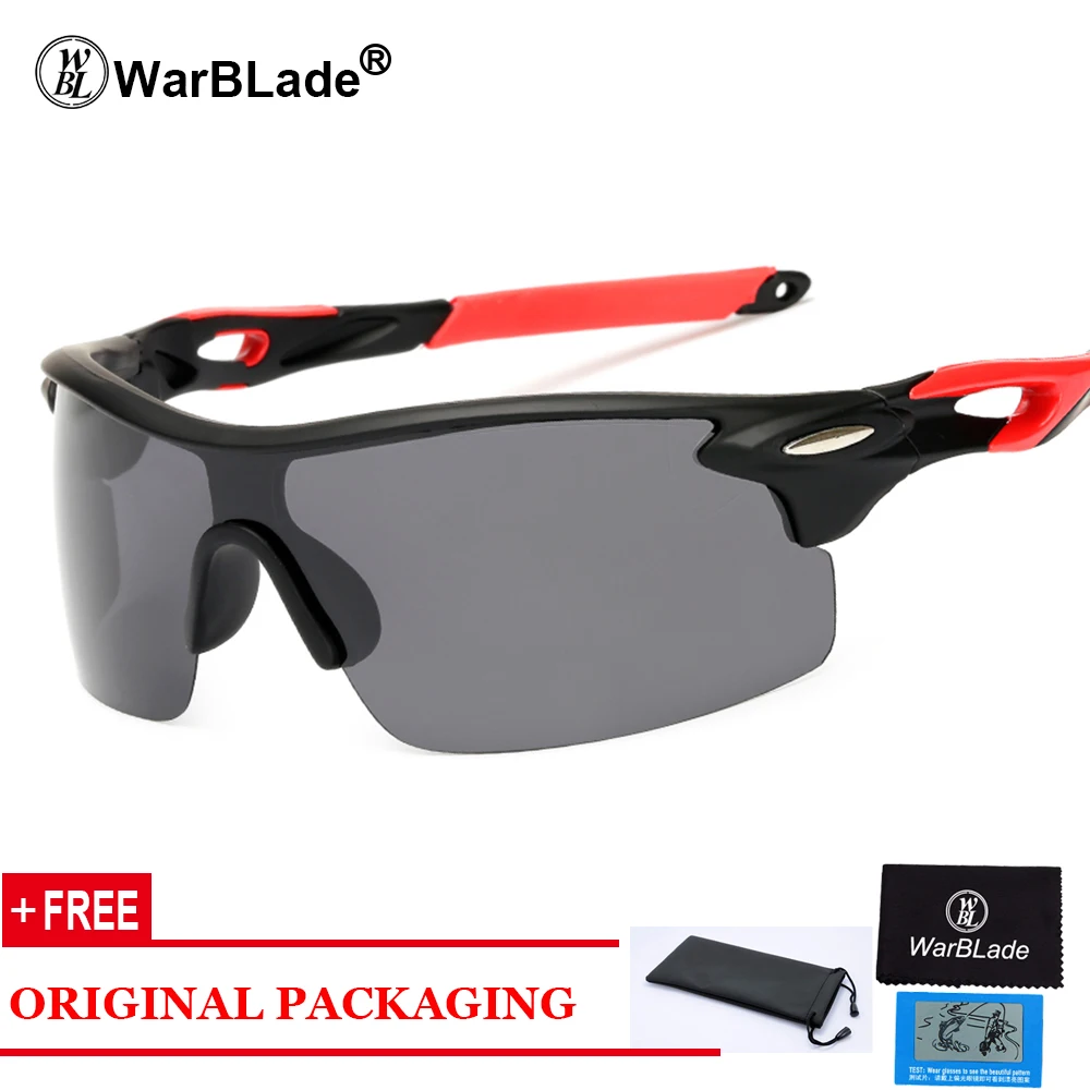 WarBLade новые модные водительские очки, поляризованные солнцезащитные очки, мужские спортивные очки для активного отдыха, альпинистские солнцезащитные очки с антибликовым покрытием UV400 - Цвет линз: black grey