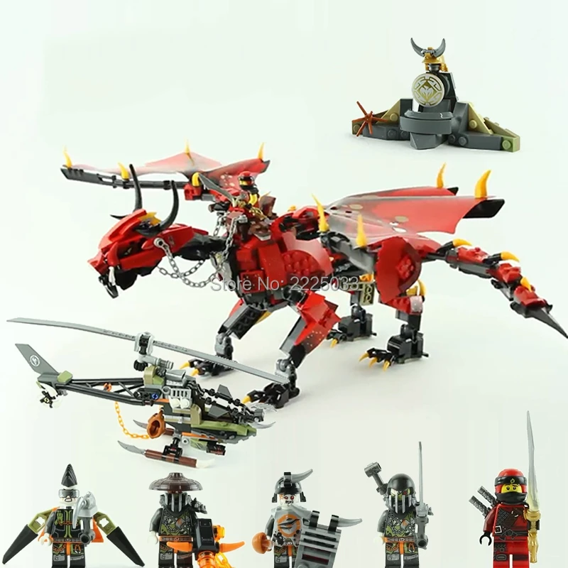 

Compatible Legoinglys NinjagoINGlys Dragon Masters of Spinjitzu Firstbourne 988pcs Blocks Bricks Toys For Children 70653