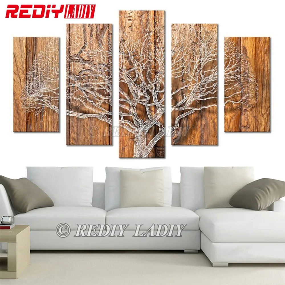 

REDIY LADIY 5D Diamond Embroidery Triptych Full Square Diamond Painting Cross Stitch Dream Tree Crystal Mosaic Modular Picture