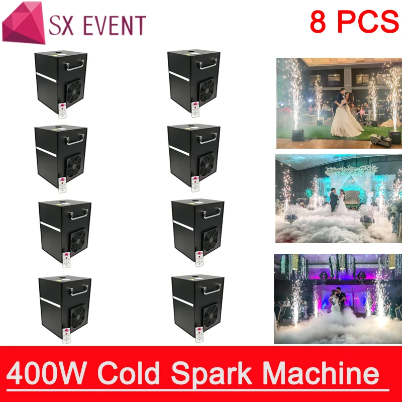 

8pcs/lot Professional dmx stage cold spark fountain Spark Sparkler Pyro Pyrotechnics Fireworks Machine