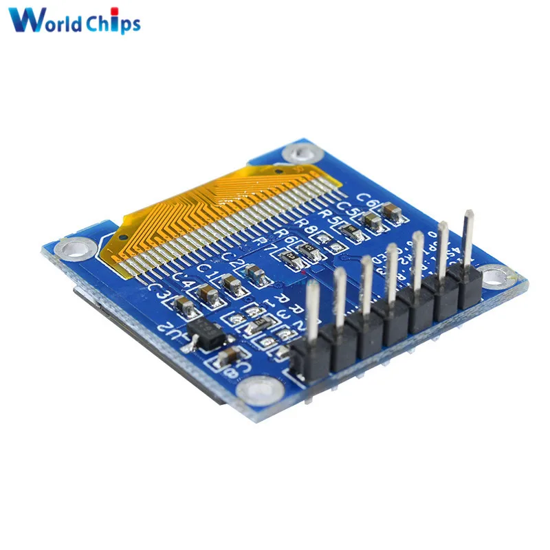 0 96 "0 дюймов SPI серийный 128X64 синий желтый OLED ЖК дисплей светодиодный модуль IIC I2C