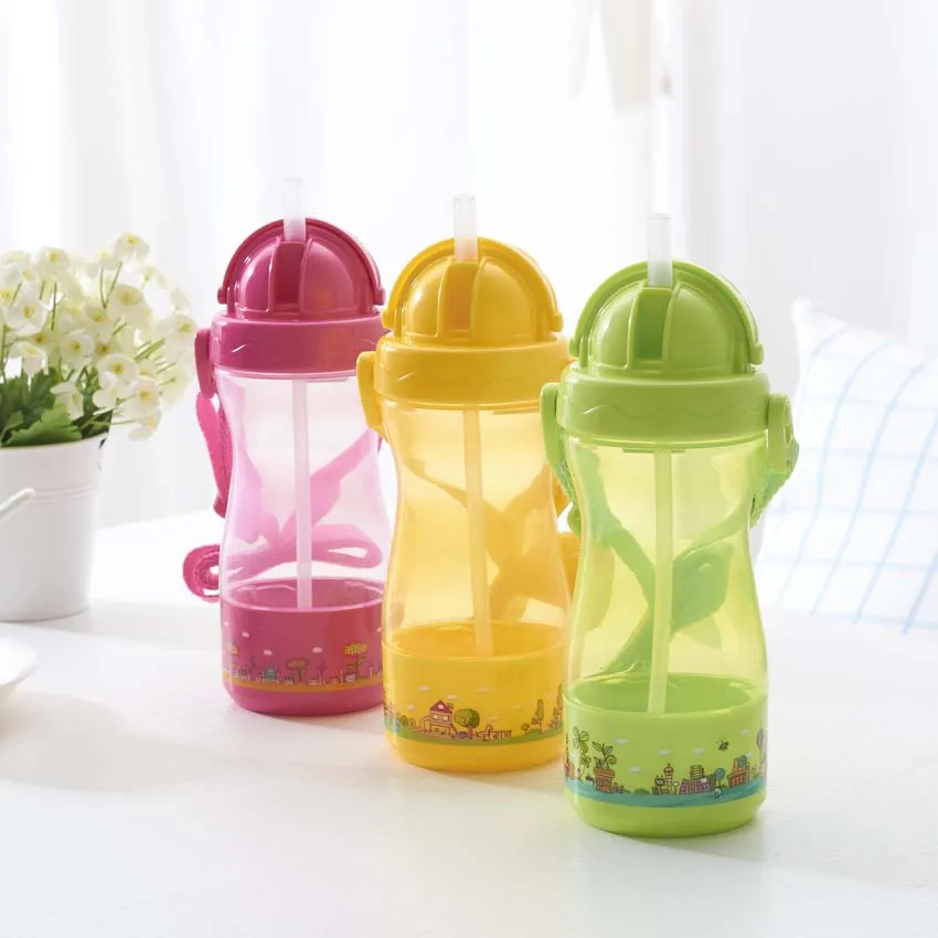 New Travel Snack Drink Bottle In One Container Lid Straw Kids Snack