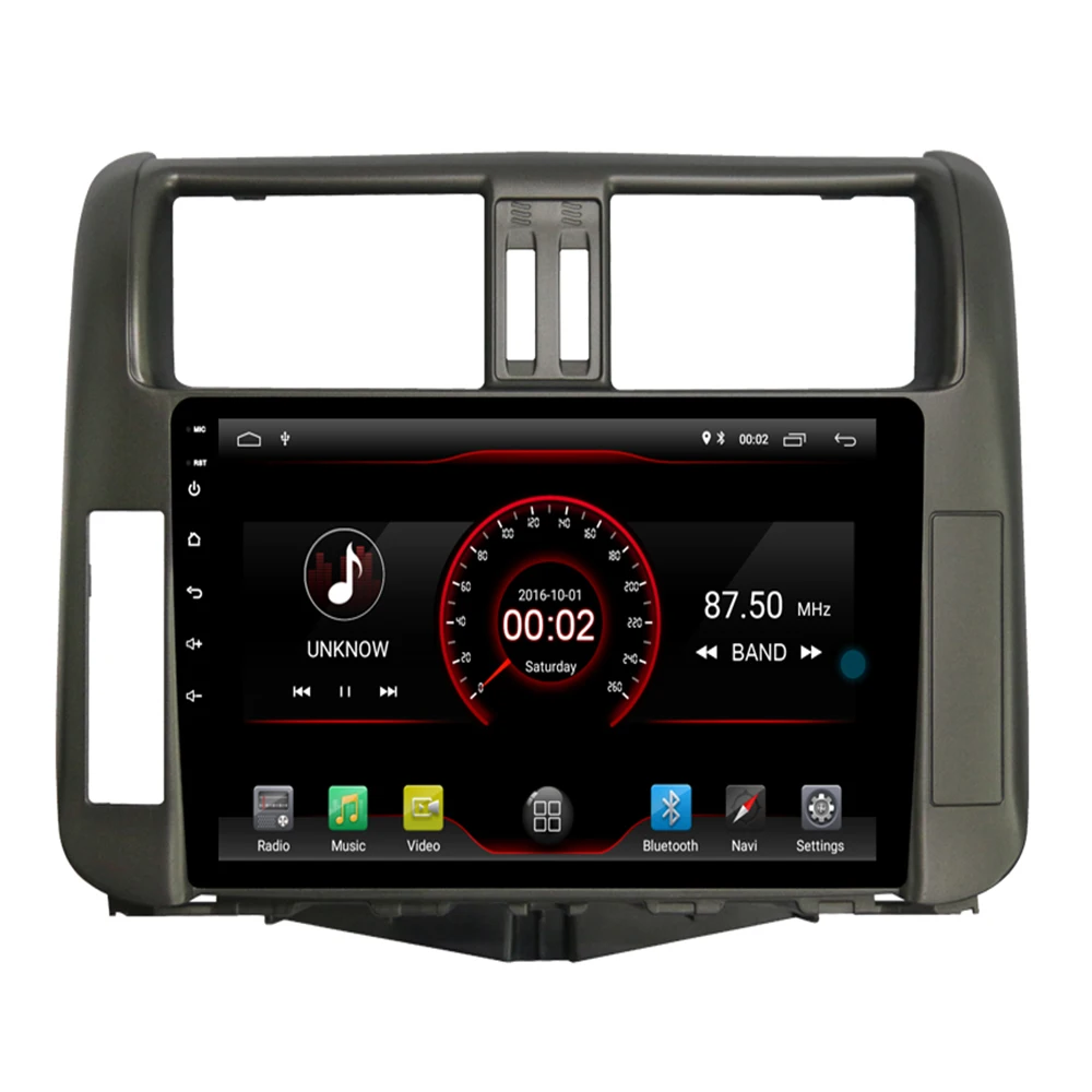 

9 inch Android 9.1 quad 4 Core 2G RAM 16G ROM Car DVD Player for Toyota Prado 150 2010-2013 Car Radio GPS Navigation BT WIFI Map