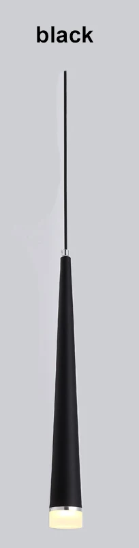 Светодиодный подвесной светильник в форме конуса подходит для украшения светильников для ресторана, гостиной, лестницы и т. Д - Цвет корпуса: Черный