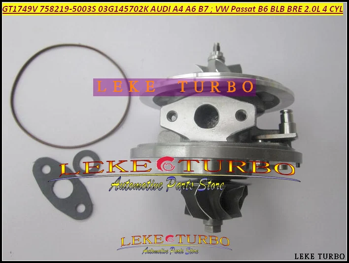 Turbo Cartridge CHRA GT1749V 758219-5003S 758219 03G145702K 03G145702F For AUDI A4 A6 For Volkswagen VW Passat B6 BLB BRE 2.0L
