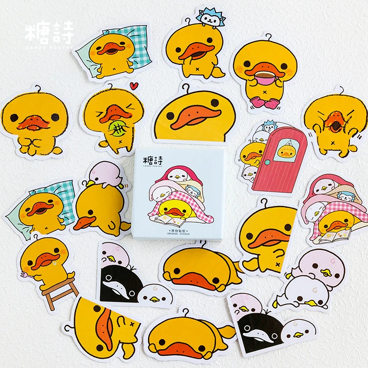 

45pcs\Refueling Duck DIY Cute Cartoon Creative Fun Sticker Album Diary Calendar Scrapbook Student Stationery Office Supplies