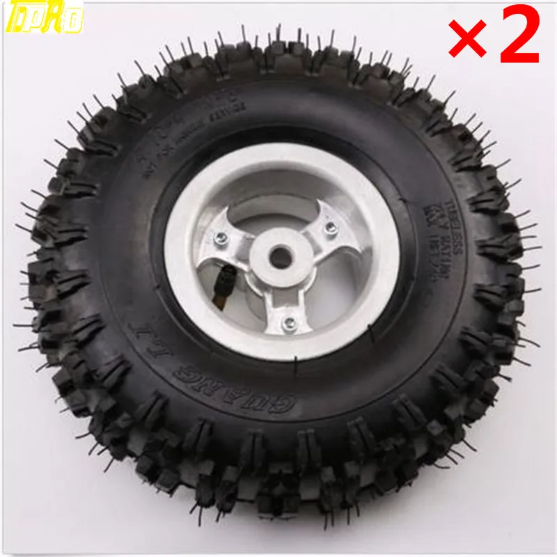 

Genuine TDPRO 4.10-4 2pcs Tyre Tire 49cc Mini Quad Dirt Bike ATV Buggy Cart Tires Rims Wheels