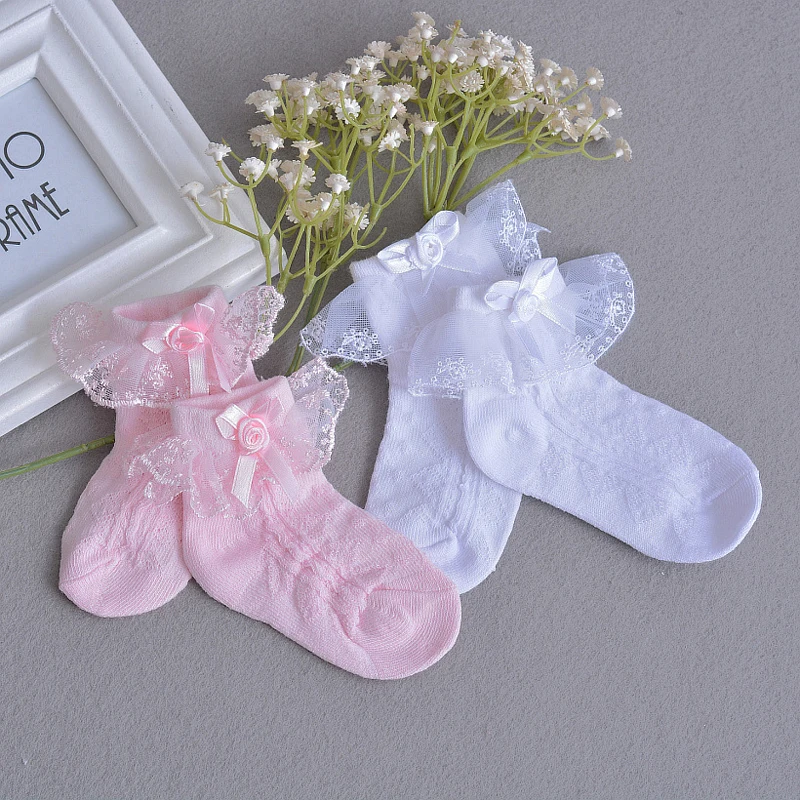 

Baby Girls Socks Lace Infant Sock Newborn 2019 New Spring Summer Autumn White Pink Soft Cute Sweet Princess Cotton Kids Socks