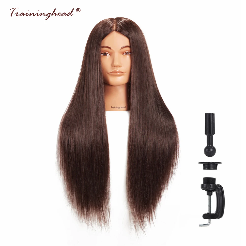 Traininghead 26 28" Hair Silicone Mannequin Head For Wigs Female