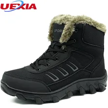 Handmade Ankel Boots Men New Warm Fur&Plush Big Size 39-48 Snow Boots Male Non-slip Winter Shoes Men’s Quality Casual Shoes Mens